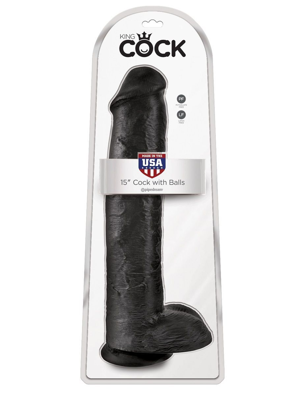 Чёрный фаллоимитатор-гигант 15 Cock with Balls - 40,6 см. (Цвет: черный)