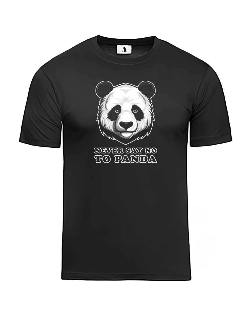 Футболка с пандой Never say no to panda прямая черная