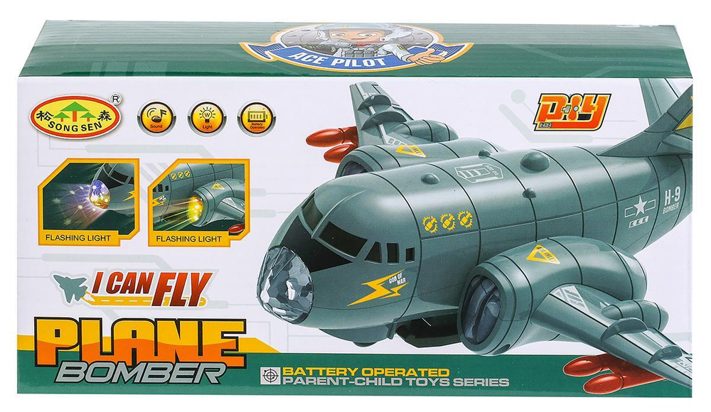 Самолет на бат., коробка 286-32