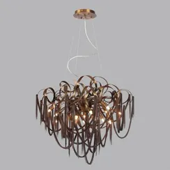 5066/12 HALL ODL24 519 античн.бронза/коричневый/металл/металл Люстра G9 12*40W CHAINY