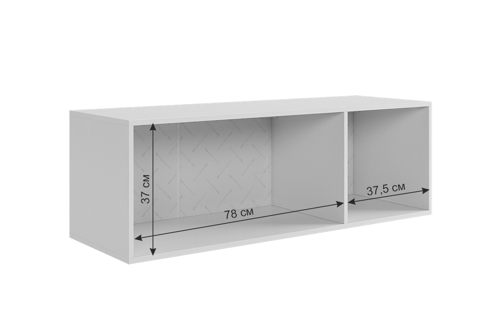 Антресоль "Зефир" трехдверная 119.01 (белое дерево/пудра розовая (эмаль))