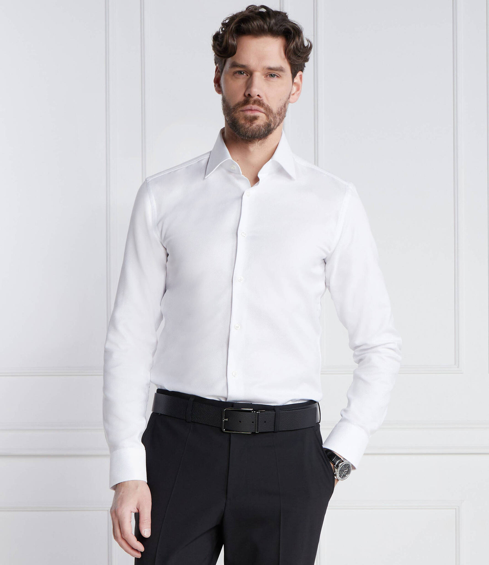 Рубашка Boss x Porsche H-HANK-kent-C1_PS BOSS BLACK - белый(50509155)