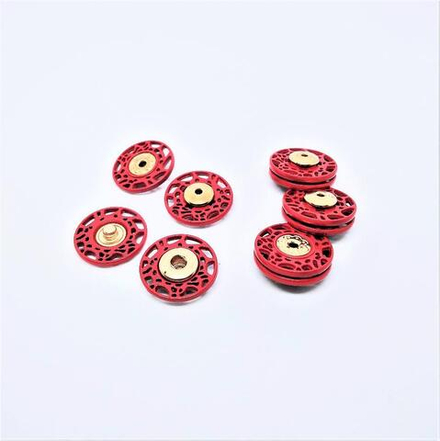 Кнопки №1233, 20мм, цв.красный ( MS K-33)