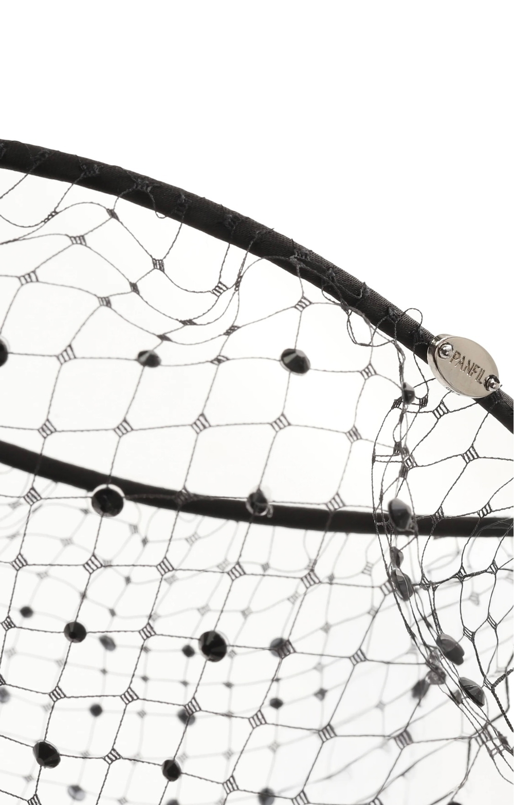 Вуаль укороченная на "невидимом ободке" с камнями