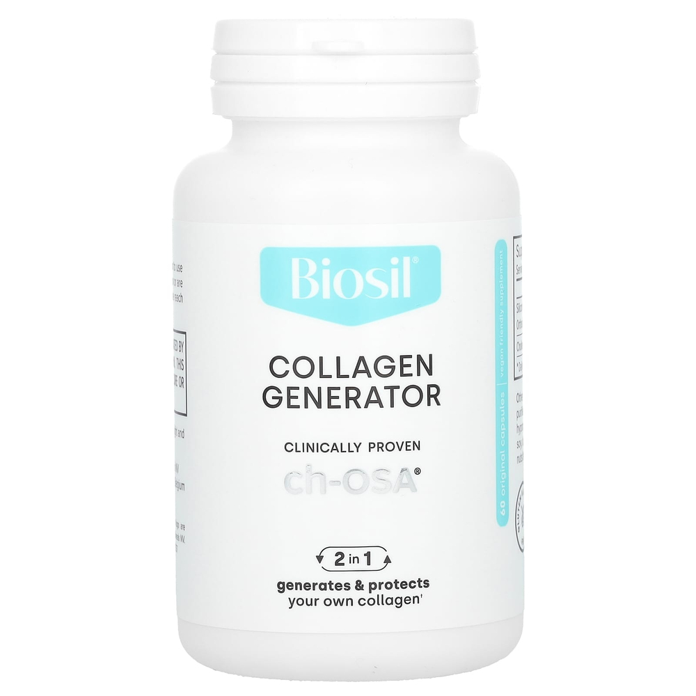 Biosil, Collagen Generator, средство для стимулирования производства коллагена, 60 оригинальных капсул