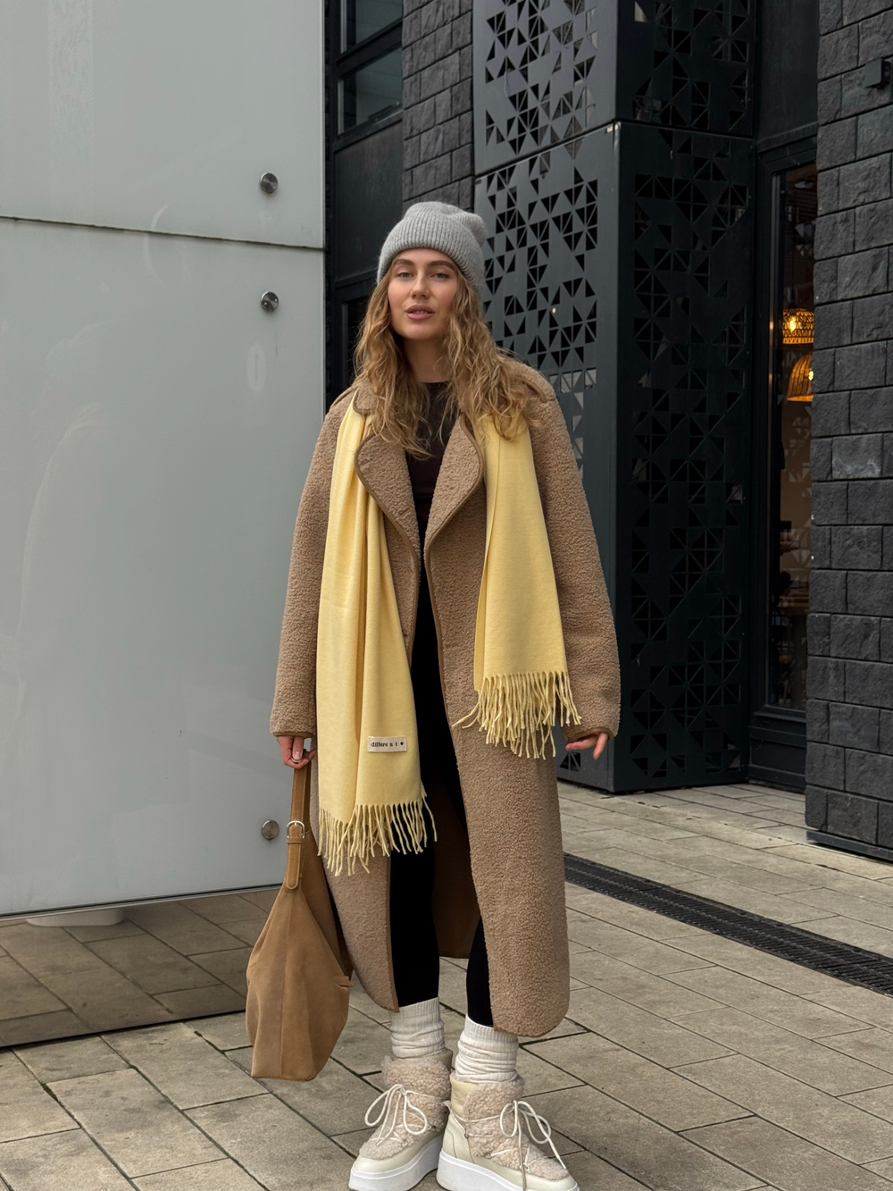 Дубленка Тэдди лонг бежевый