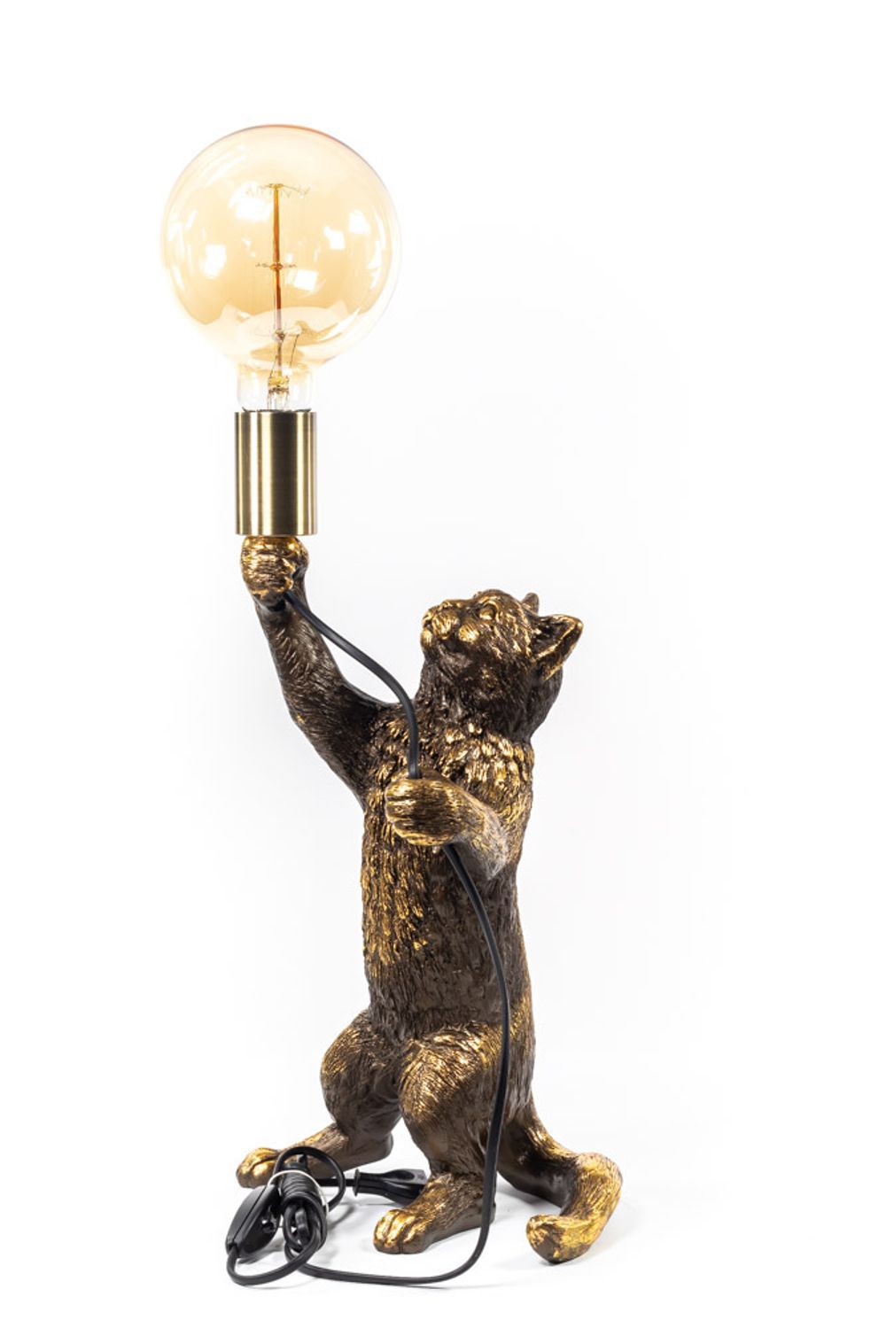 Настольная лампа Кот Эдисон Бронза