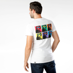 Мужское теннисное поло Quiet Please Overruled Monkey T-Shirt Men - White, Multicoloured