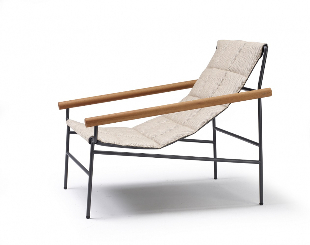 Кресло лаунж металлическое Scab Design Dress Code Glam Outdoor, антрацит, бежевый