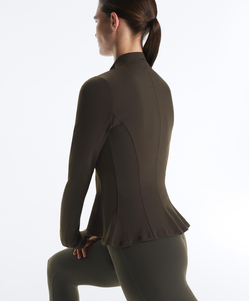 Oysho Куртка Evermove с баской, коричневый