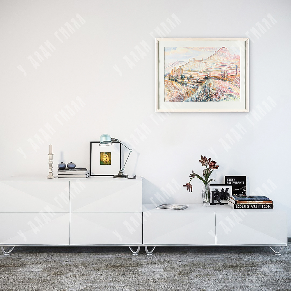 Ган Т. К. Крепостная гора (Судак). Бумага, пастель. Крым, СССР. 1964.