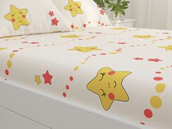 Простынь на резинке Сказка "Летние звезды" 120х200 см, перкаль