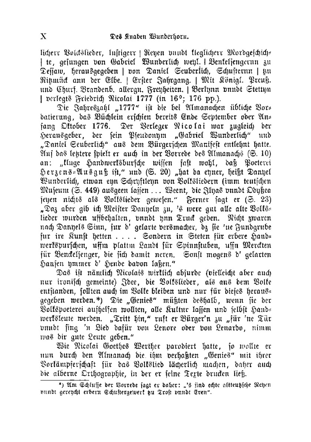 Des Knaben Wunderhorn ; alte deutsche Lieder gesammelt von L.A. v. Arnim und Clemens Brentano | Ludwig Achim Arnim