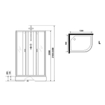 Душевая кабина Niagara Classic 130х90 L NG-33394-14LBKT без гидромассажа