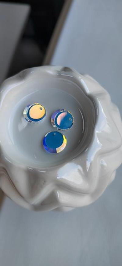 6210 Подвеска "Круг" плоский 12мм, прозрачный АВ