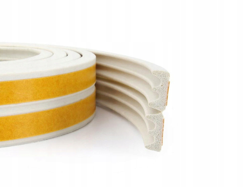 Лента уплотнитель 9х4мм белая самоклеящийся Ремонтикс бухта75м