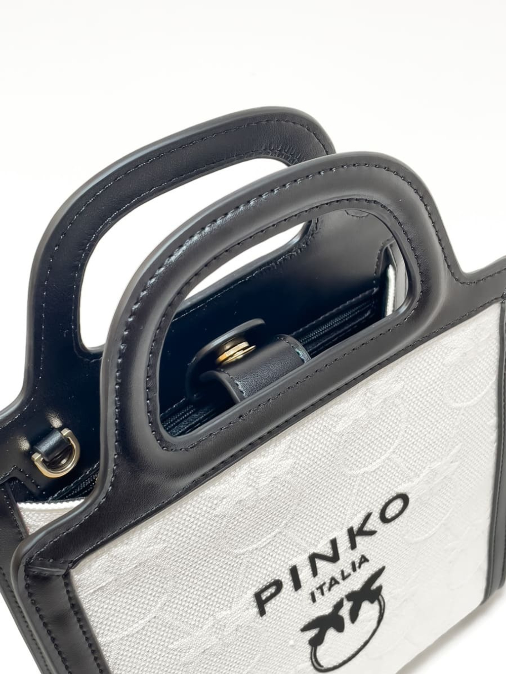 MINI LOVE BIRDS TOTE BAG - black
