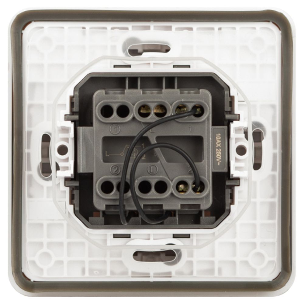 Переключатель ЭРА Эксперт 11-1527-01 с подсветкой IP55, 10АХ-250В, СУ, белый | Эра Эксперт