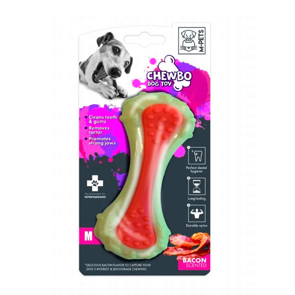 Игрушка Кость M-PETS "CHEWBO"с ароматом бекона, нейлон 13 см, для собак
