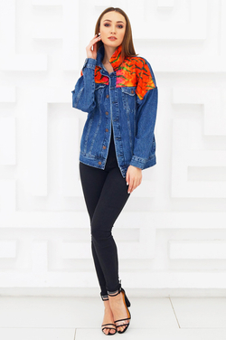LIGVIANNI Джинсовая куртка Denim Jacket Leopard