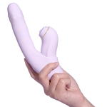 Интерактивный вибратор-кролик 19,6 см со съемным клиторальным пульсатором Svakom Duoglow App-Controlled Silicone Dual Vibrator SL278H