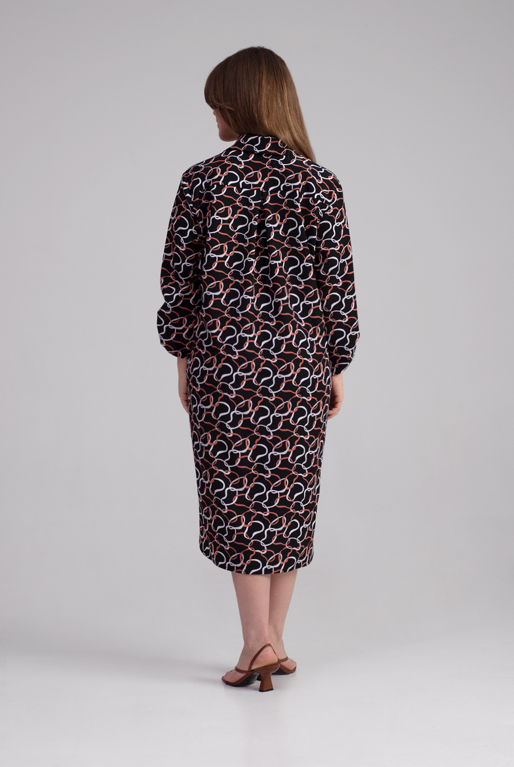 Платье-рубашка 3984зпа, цепи #176Цеп243984зпа