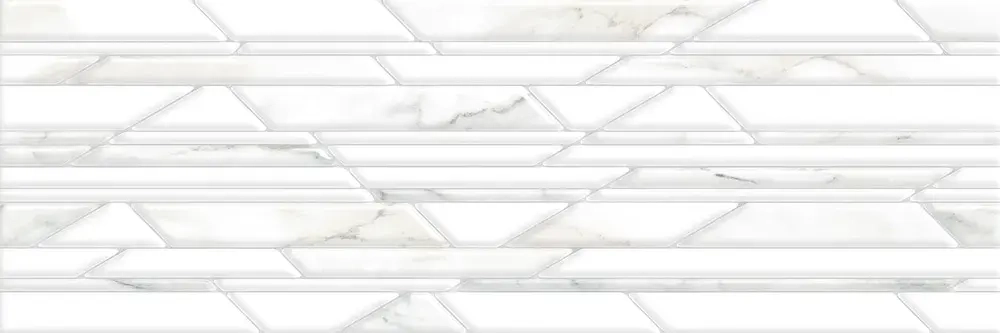 Настенная плитка ALMA Ceramica TWA11NAT014 Nativa 60x20 белая глянцевая под мрамор