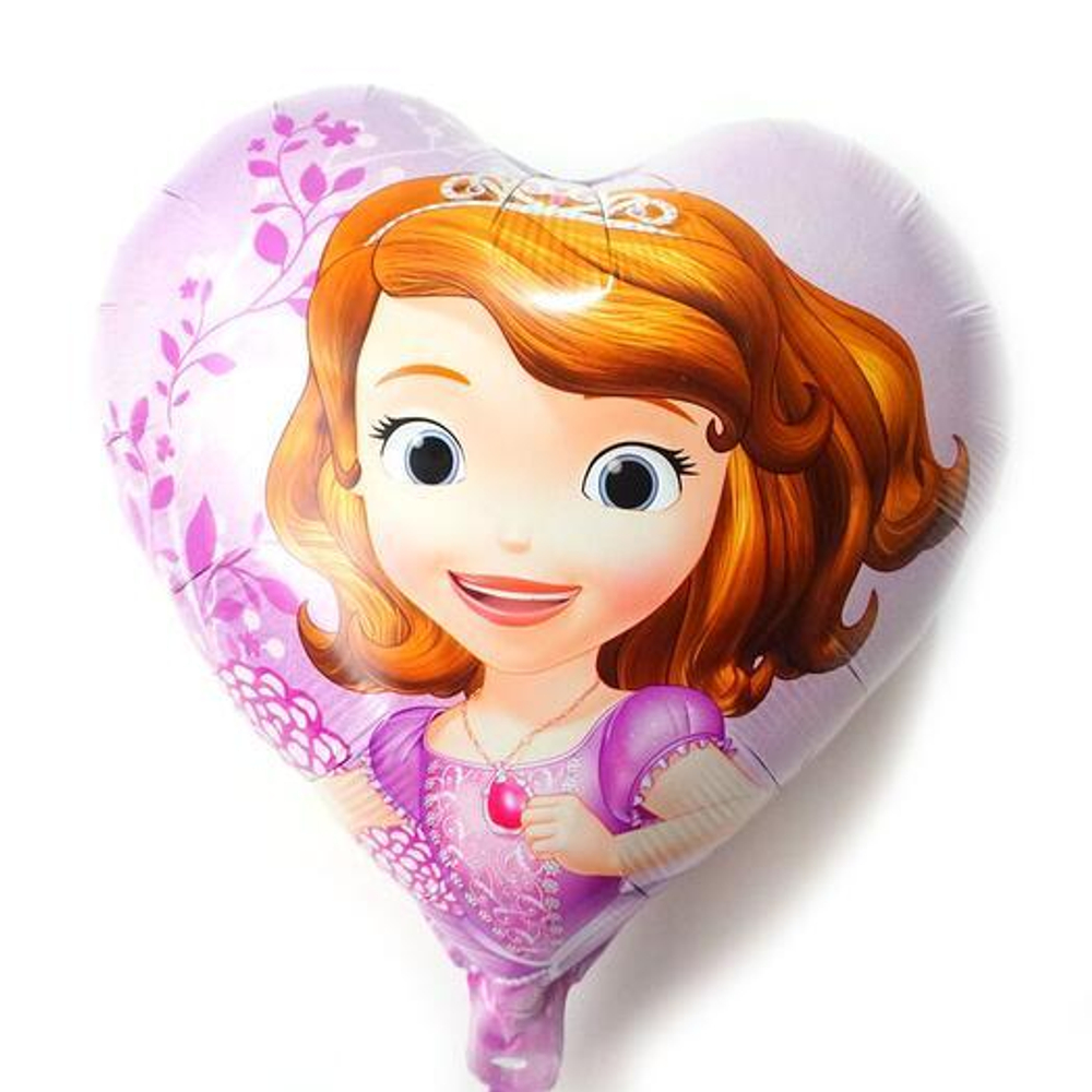 Сердце принцесса София 18"  Ж047