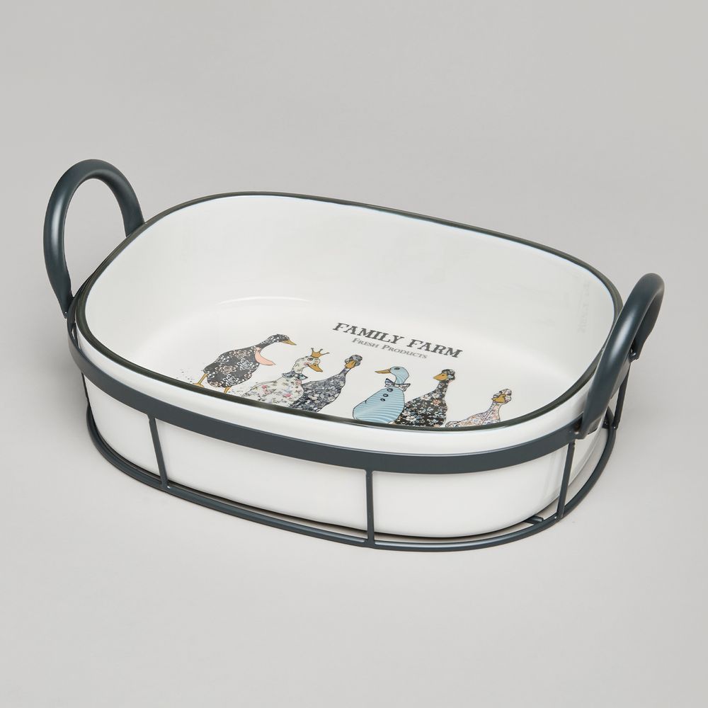 ФОРМА НА МЕТАЛ.ПОДСТАВКЕ LEFARD "FAMILY FARM" 30*19*9,5 CM 1800 МЛ