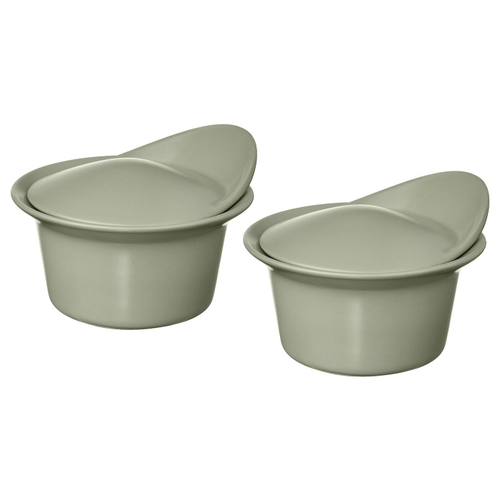 Набор форм для запекания IKEA FARGKLAR (ФЭРГКЛАР), Светло-зеленый, 0,2 л, 2 шт