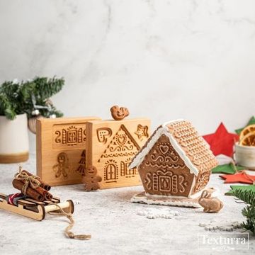 Набор форм Пряничный домик расписной (косые стенки)