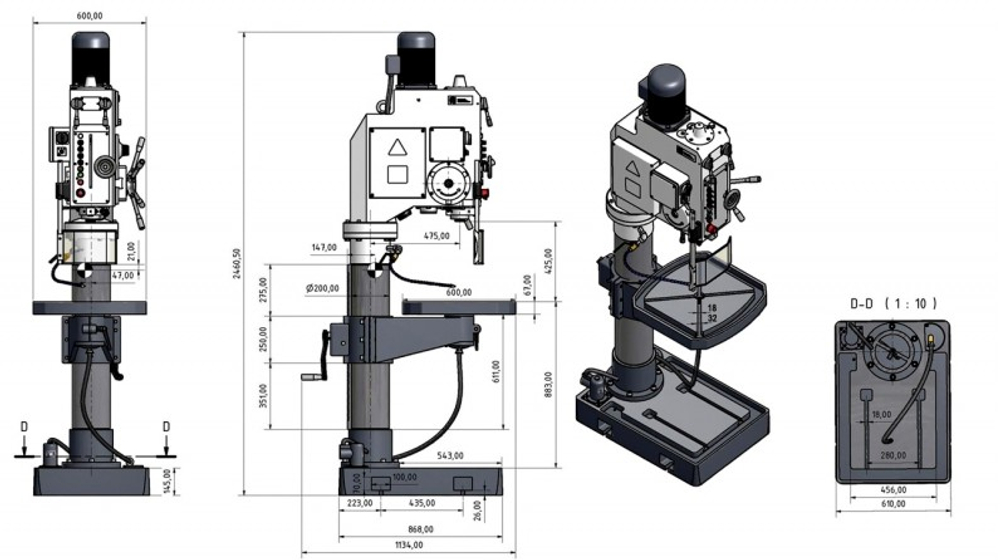 Вертикально-сверлильный станок Optimum OPTIdrill В 50GSM