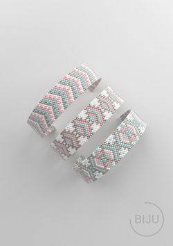 Схема PEYOTE, Схема браслета мозаичное плетение, узор из Miyuki Delica 11/0, файл PDF, №135