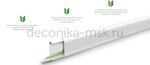 Кабель-канал Деконика 001-Г Белый глянцевый 30x10х2200 мм. DECONIKA