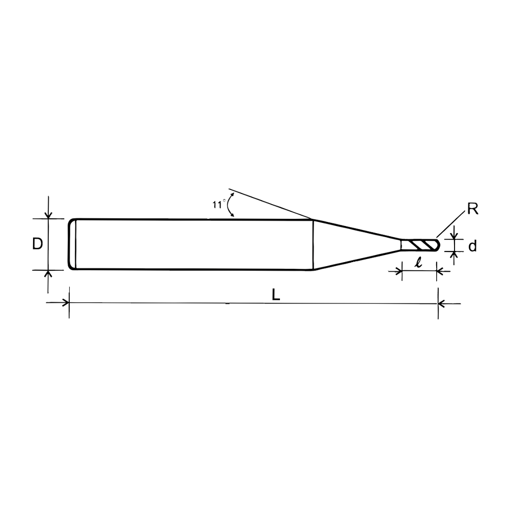 Микрофреза сферическая твердосплавная 0,6 мм VM2BKB-006 65HRC