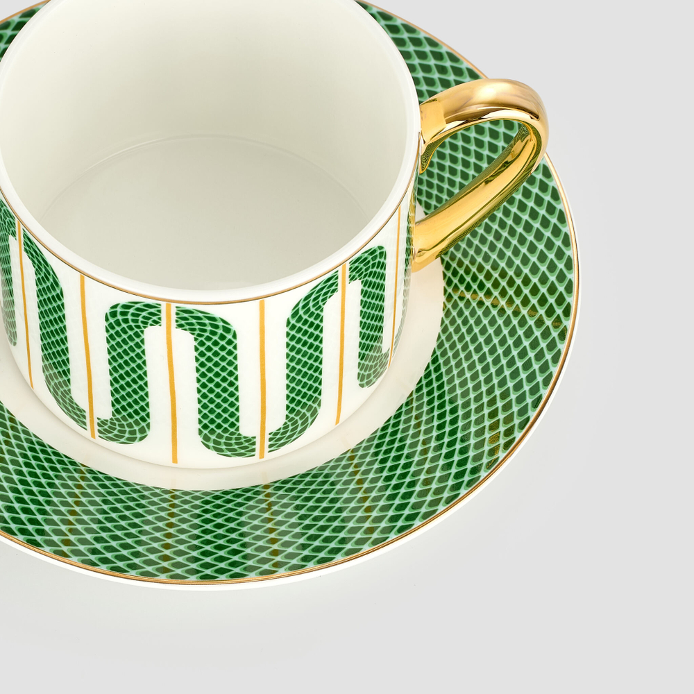 Чайная пара Farforite «Сплетено» 250 мл в подарочной коробке