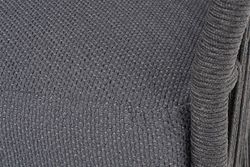 "Лугано" диван 3-местный плетеный из роупа, каркас алюминий темно-серый (RAL7024) муар, роуп темно-серый круглый, ткань темно-серая YB25-0027