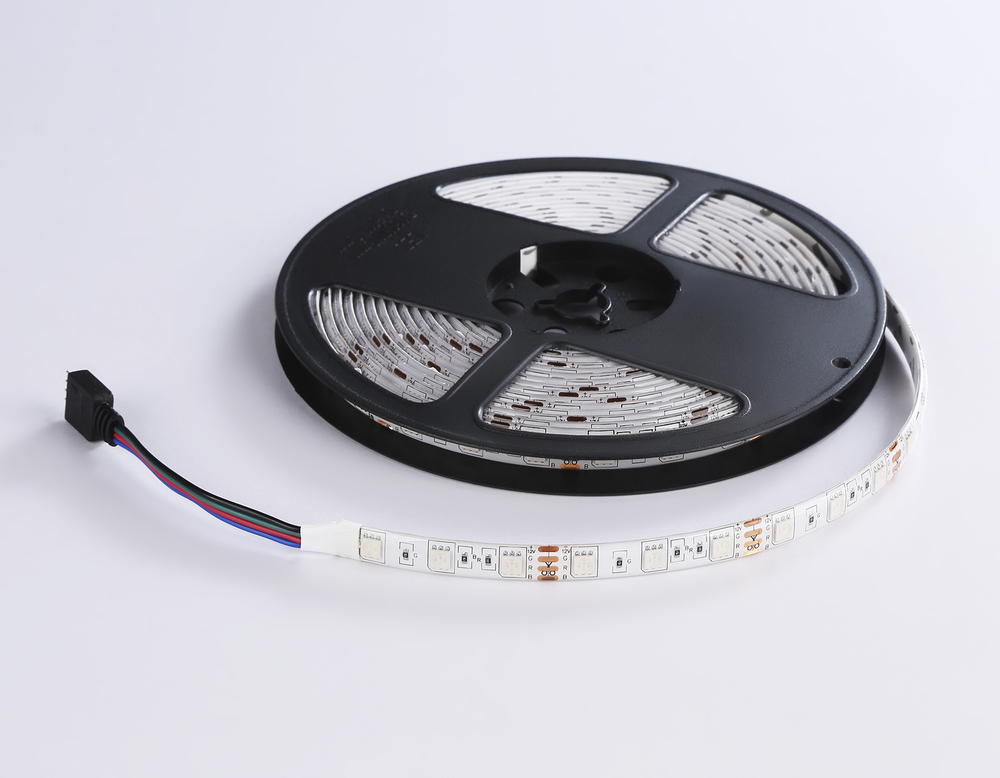 GS2502 5050 60Led/ 14.4W m/ 12V IP65 RGB/ 5000*10*2.87mm (4 конт.) комплект
