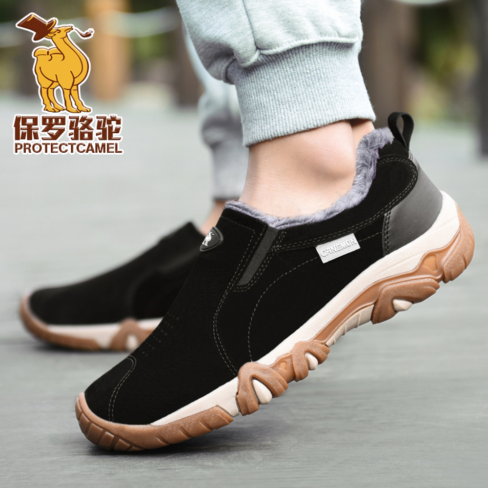 PROTECTCAMEL Fleece lined Breathable Thermal Abrasion Resistant Low top Insulated Shoes Unisex