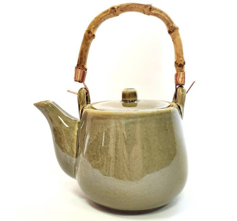 310501.4Y1 УЦЕНКА Чайник "Песочный" В ПОДАРОЧНОЙ КОРОБКЕ, 1000мл, 16*10*12, керамика