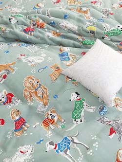 Пододеяльник Сказка "Dogs on blue" 2-спальный на молнии 175х215 см, перкаль