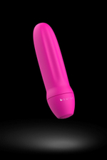 Ярко-розовая рельефная вибропуля Bmine Basic Reflex - 7,6 см. (Цвет: ярко-розовый)