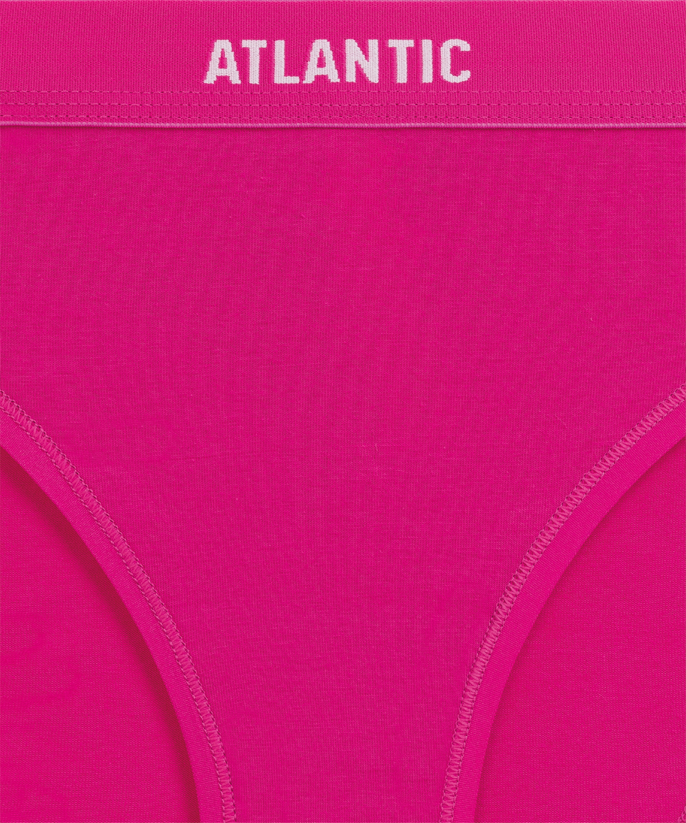 Трусы женские спорт Atlantic, набор из 3 шт., хлопок, фуксия + светлый капучино + светло-розовые, 3CLP-012