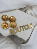 Шляпка под установочные кнопки золотистая матовая герб13