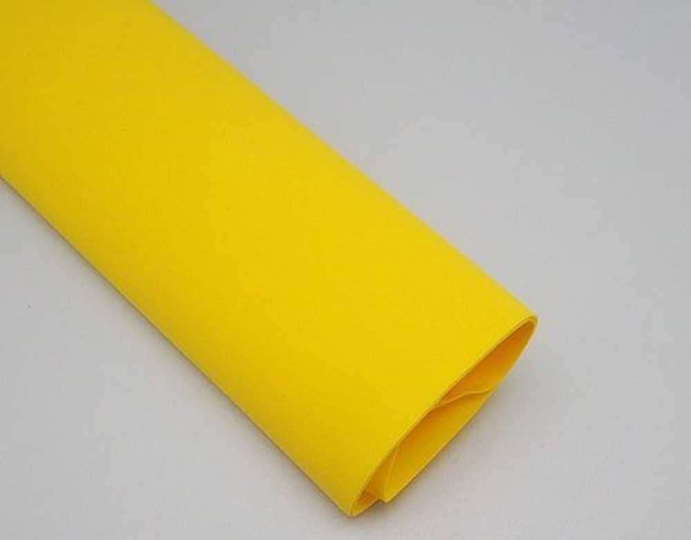 Фоамиран Иранский, толщина 1 мм, размер 60х70 см, цвет жёлтый (1 уп = 10 листов)