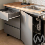 Кухня Асти 1;6 (графит/дуб кера)