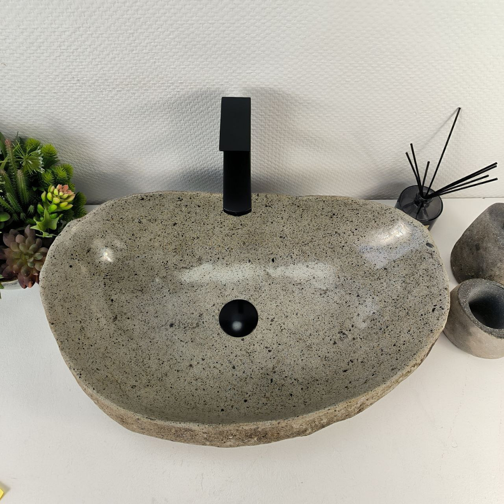 Раковина из речного камня RS-65521 61*39*15 0858