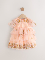 Платье для девочки Next E54-786, Персиковый