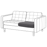 Подушка сиденья на диван - LANDSKRONA IKEA/ ЛАНДСКРУНА ИКЕА, 74х72х17 см, серый