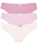 Набор из 3 розово-бежевых трусиков-слип Olivia (Размер: L) (Цвет: разноцветный)